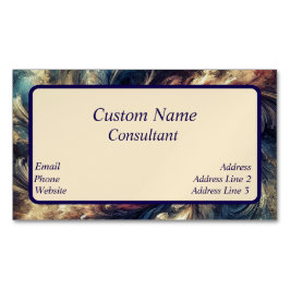 Tarjeta De Visita Magnética Consultor Arte Resumen Moderno