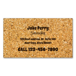 Tarjeta De Visita Magnética Consultor de vino cork