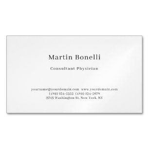 Tarjeta De Visita Magnética Consultor Minimalista único de moda