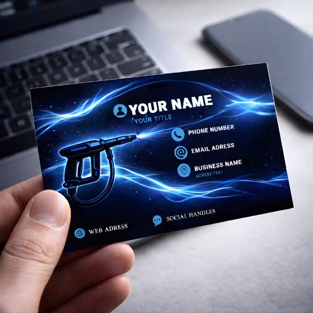 Tarjeta De Visita Magnética Cosmic Flow Residential Pressure Washing (Subido por el creador)