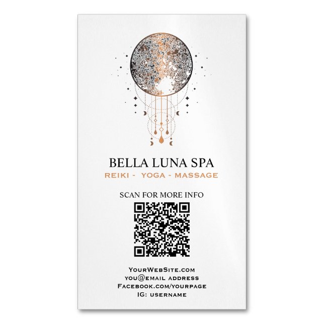 Tarjeta De Visita Magnética *~* Cosmos Moon Shaman Universo Lunar (Frente vertical)