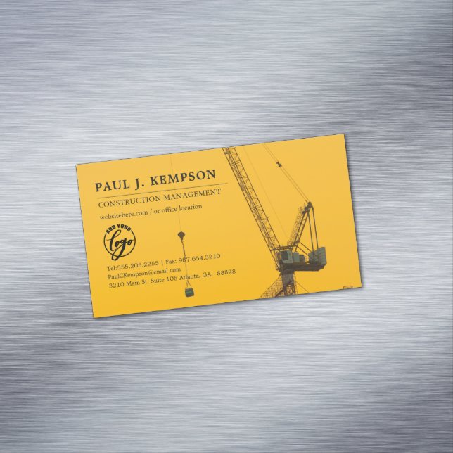 Tarjeta De Visita Magnética Crana de atardecer mínima | (In Situ)