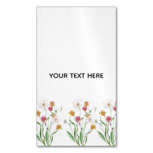 Tarjeta De Visita Magnética Crea Tu Propia Floral 