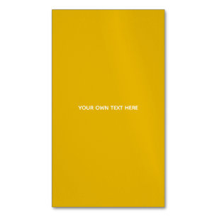 Tarjeta De Visita Magnética Crea tu propio diseño amarillo personalizado