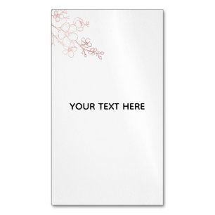 Tarjeta De Visita Magnética Crea tu propio elegante blanco