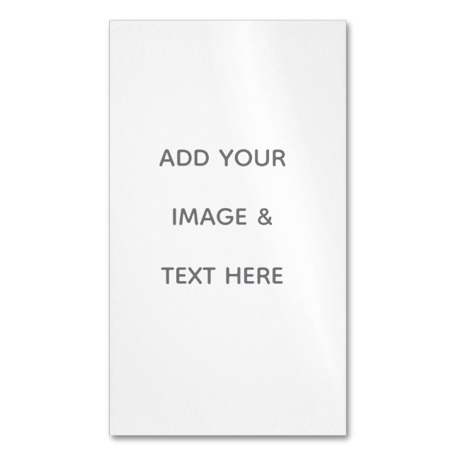 Tarjeta De Visita Magnética Create Your Own white  (Frente vertical)