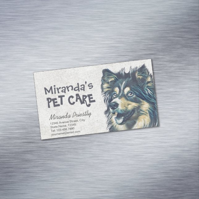 Tarjeta De Visita Magnética Crecimiento de la Cuidado de las Mascotas Sentado  (In Situ)