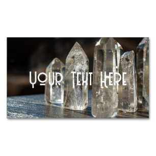 Tarjeta De Visita Magnética Cristales de punto pulido Energy Healer