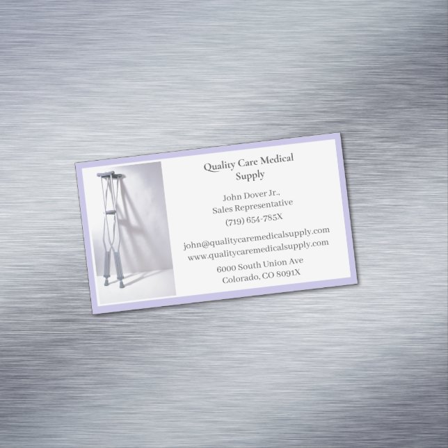 Tarjeta De Visita Magnética Cruces moradas Equipo médico de atención para adul (In Situ)