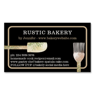 Tarjeta De Visita Magnética Cuchara de hoja de eucalipto de pastelería todo en