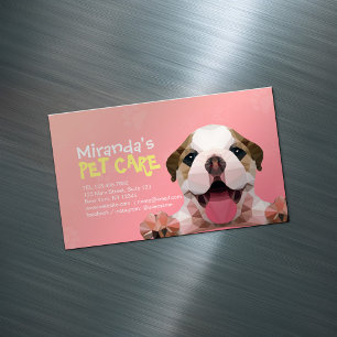 Tarjeta De Visita Magnética Cuidado de mascotas de perro con bajo contenido de