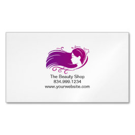Tarjeta De Visita Magnética Custom Beauty Salon Magnetic Business Card
