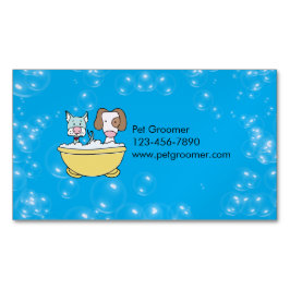 Tarjeta De Visita Magnética Custom Pet Groomer Business Card Magnet