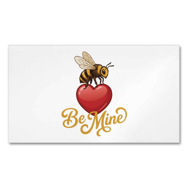 Tarjeta De Visita Magnética Cute Be Mine Panal  (Anverso)