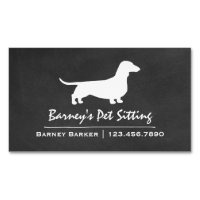 Dachshund Silhouette Wiener Dog Chalkboard Style