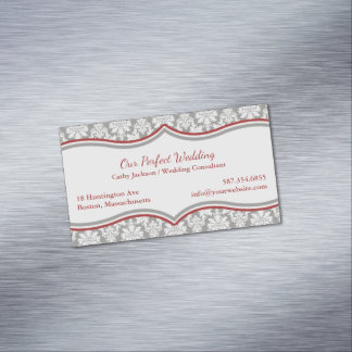Tarjeta De Visita Magnética Damask Elegant