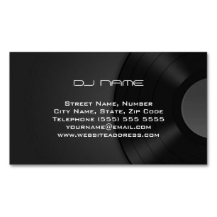 Tarjeta de visita magnética de DJ
