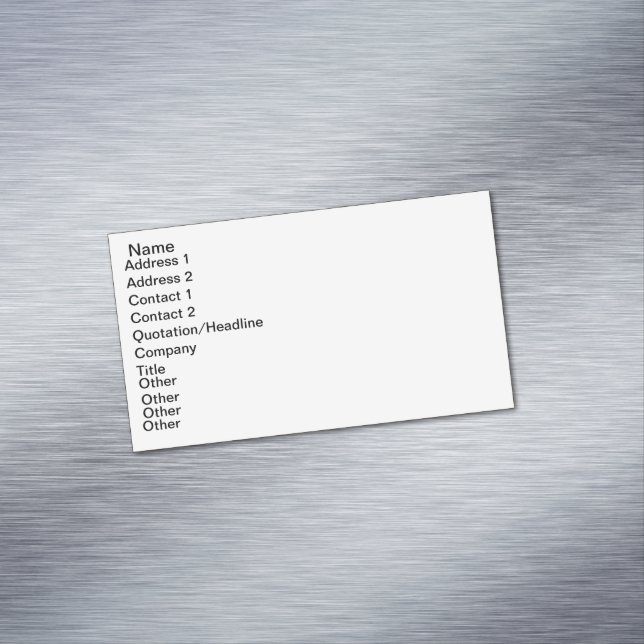 tarjeta de visita magnética de encargo (In Situ)