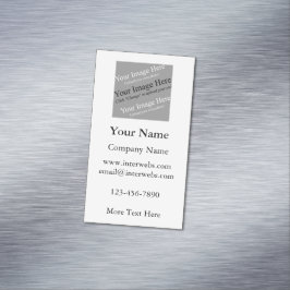 Tarjeta de visita magnética de imagen cuadrada de 