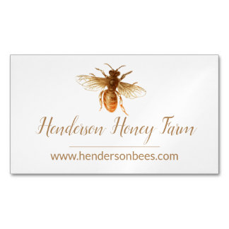 Tarjeta de visita magnética de la abeja de la miel