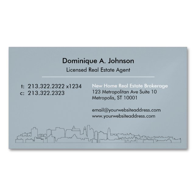 Tarjeta de visita magnética de Personalizado inmob (Anverso)