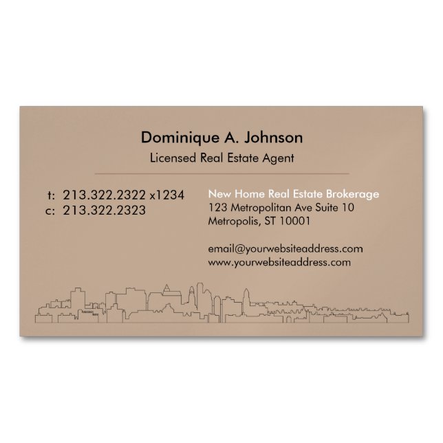 Tarjeta de visita magnética de Personalizado inmob (Anverso)