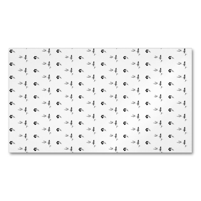 Tarjeta De Visita Magnética Decorativo, gris oscuro, carbón vegetal (Anverso)