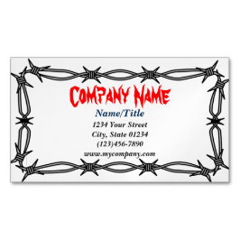 Tarjeta de visita magnética del alambre de púas de