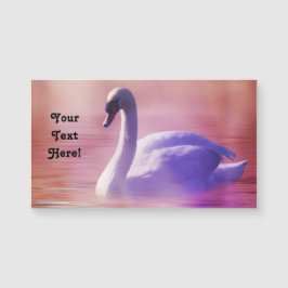 Tarjeta de visita magnética del cisne noble