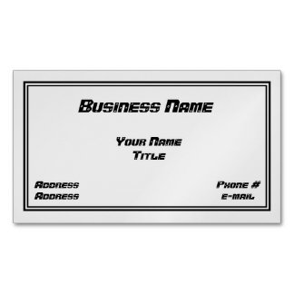 Tarjeta de visita magnética del mecánico y del