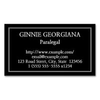 Tarjeta de visita magnética del Paralegal llano