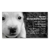 Tarjeta de visita magnética del perrito del