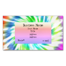 Tarjeta de visita magnética del teñido anudado