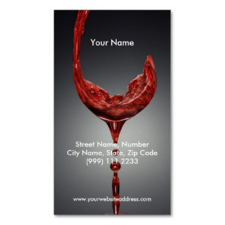 Tarjeta de visita magnética del vino