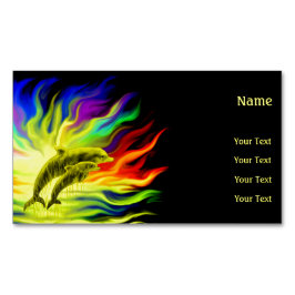 Tarjeta De Visita Magnética Delfines al sol