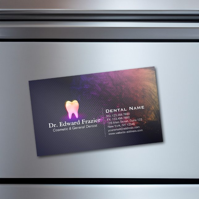 Tarjeta De Visita Magnética Dentista Profesional Clínica Dental Rosa Oro Dient (Subido por el creador)