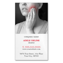 Tarjeta De Visita Magnética Dentista único moderno