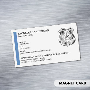 Tarjeta De Visita Magnética Departamento de Oficiales de Policía Personalizado