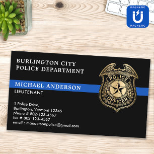 Tarjeta De Visita Magnética Departamento de Policía Personalizado Emblema Apli