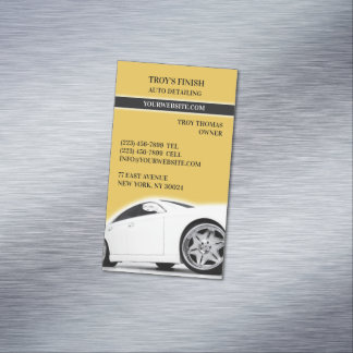 Tarjeta De Visita Magnética Detallado de Autos