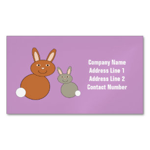 Tarjeta De Visita Magnética Día de la Madre Bunnies Personalizado