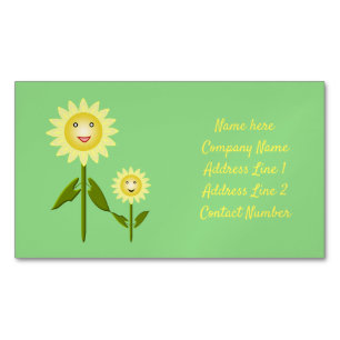 Tarjeta De Visita Magnética Día de la Madre Personalizado de girasoles
