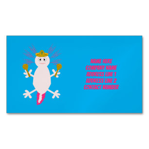 Tarjeta De Visita Magnética Día de la Muerte Personalizado Axolotl Mexicano