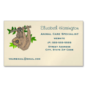 Tarjeta De Visita Magnética Dibujo de una ranura colgando al revés