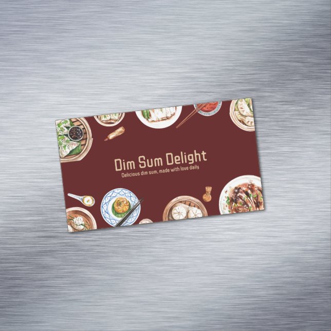 Tarjeta De Visita Magnética Dimsum Watercolor (In Situ)