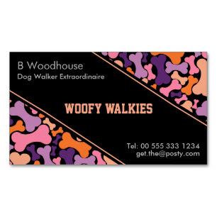 Tarjeta De Visita Magnética diseño de hueso de perro Stationery Business Card
