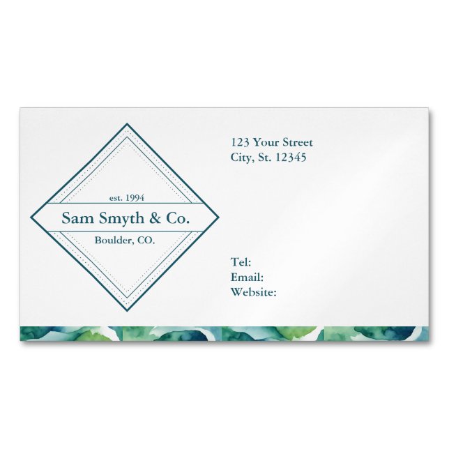 Tarjeta De Visita Magnética Diseño de la empresa (Anverso)