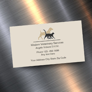 Tarjeta De Visita Magnética Diseño veterinario moderno
