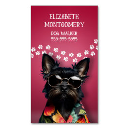Tarjeta De Visita Magnética Dog Walker