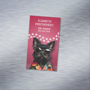 Tarjeta De Visita Magnética Dog Walker
